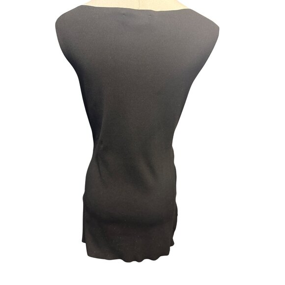2/$30 Zara Small Knit Black Sleeveless Tunic Waist Tie - Picture 3 of 13